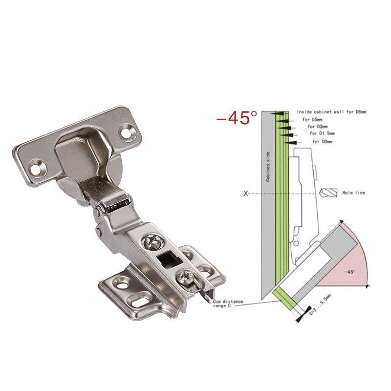 Cabinet Hinge Overlay - كيه آند فينج - مفصلات أبواب