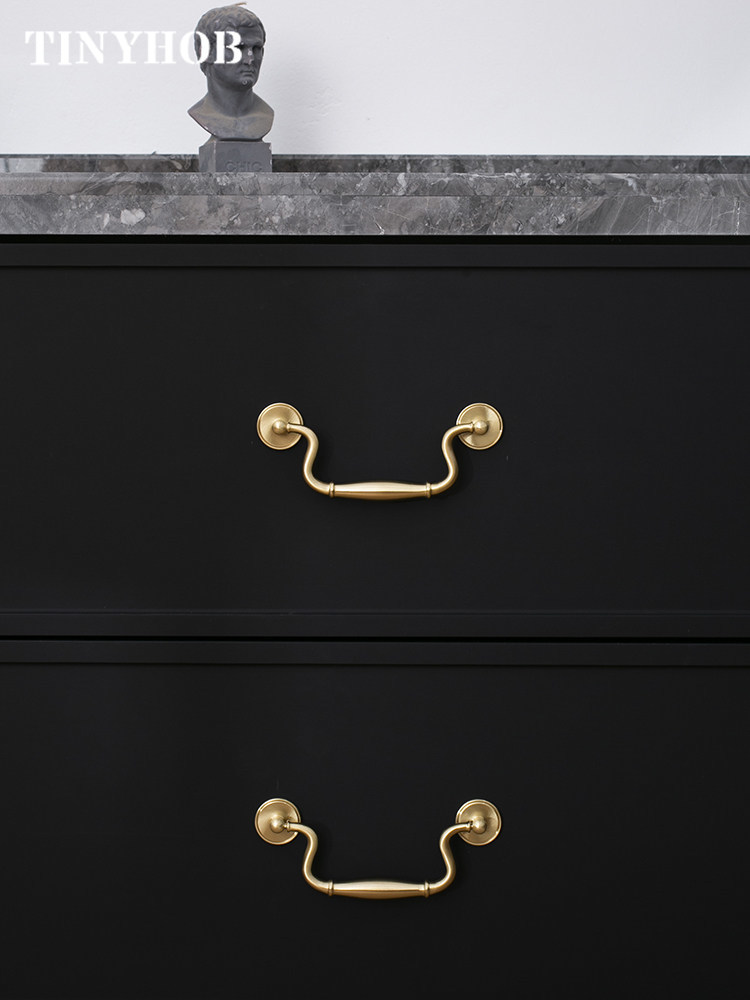 Furniture Hardware Drop Pulls - مقابض سحب فاخرة عتيقة من النحاس