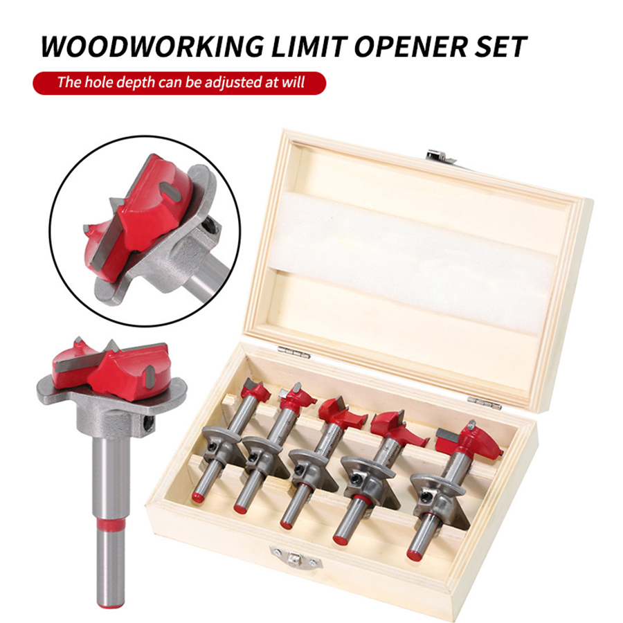 Furniture Hardware Fitting - 1 قطعة/5 قطع، مثقاب فورستنر أحمر