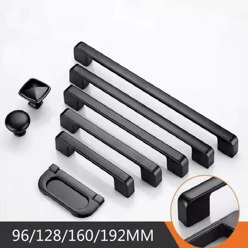 Furniture Hardware Manufacturer - مقابض خزائن من سبائك الألومنيوم الأسود